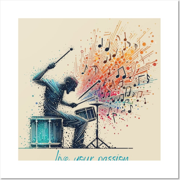 Percussionniste passionné Wall Art by YuYu